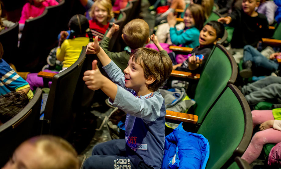 Students at a Discover Music performance in 92NY’s Kaufmann Concert Hall