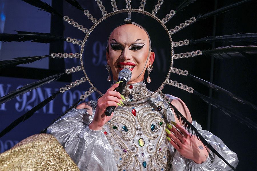 Sasha Velour on stage at 92NY