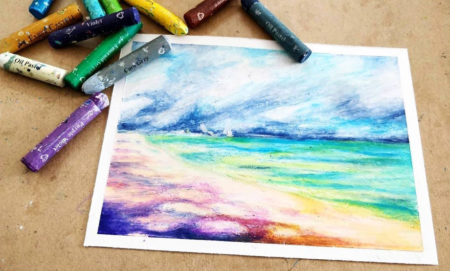 Landscapes with Oil Pastel