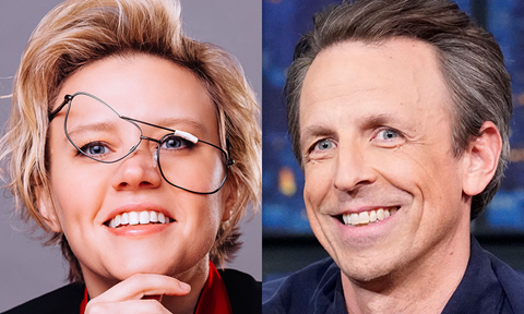 Kate McKinnon and Seth Meyers