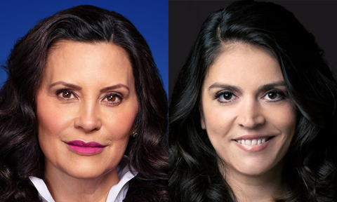 Gretchen Whitmer and Cecily Strong