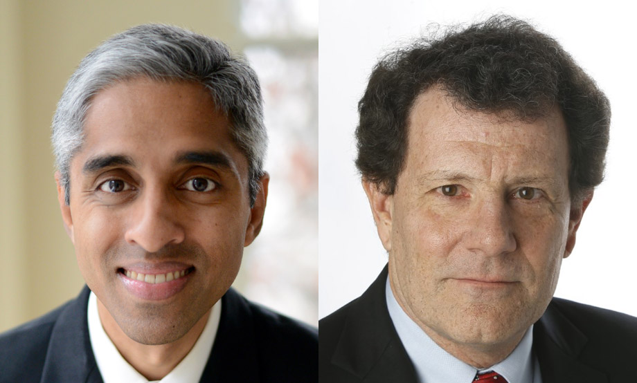 Dr. Vivek Murthy and Nicholas Kristof