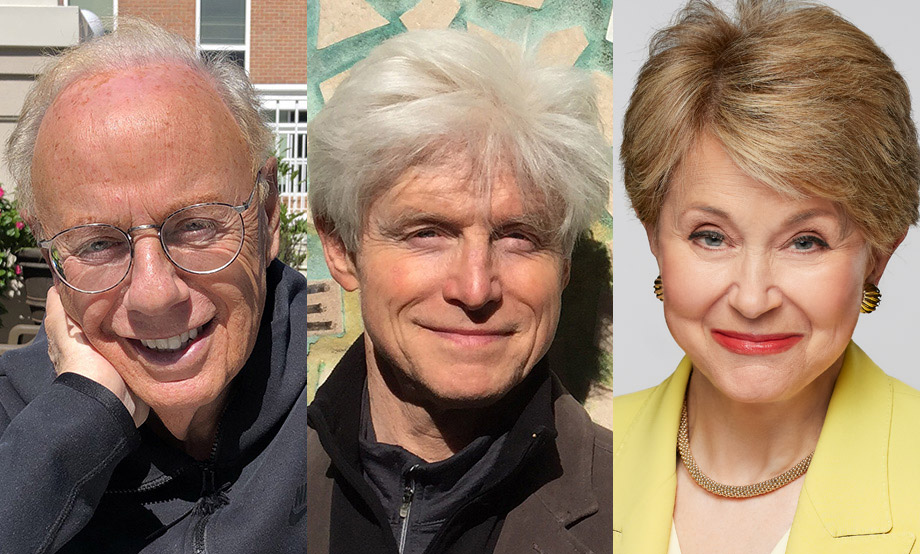 Roger Rosenblatt, Fred Newman and Jane Pauley