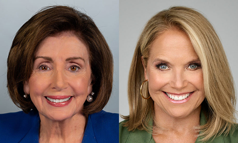 Nancy Pelosi and Katie Couric